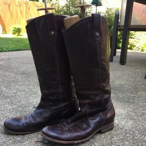 Frye Melissa Button US Size 9.5 Dark Brown